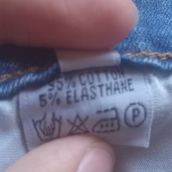 Distressed Strechy Bermuda Jean Shorts - Picture 2 of 3